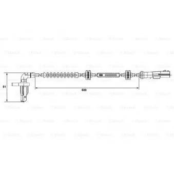 Capteur, vitesse de roue BOSCH 0 265 008 294