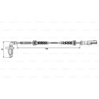 Capteur, vitesse de roue BOSCH 0 265 008 295