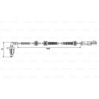 Capteur, vitesse de roue BOSCH 0 265 008 296