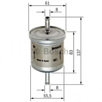 Filtre à carburant BOSCH 0 450 905 287