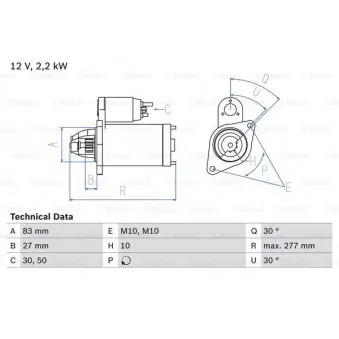 Démarreur BOSCH 0 986 014 680