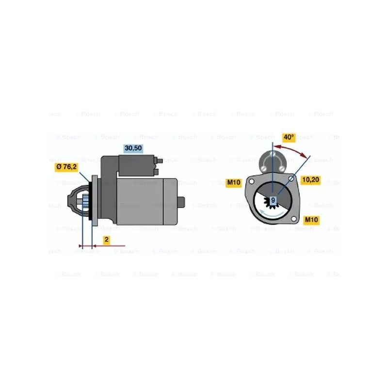 Démarreur BOSCH 0 986 016 840