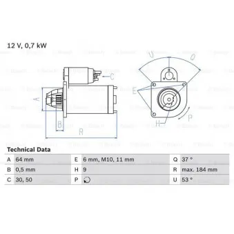 Démarreur BOSCH 0 986 017 840