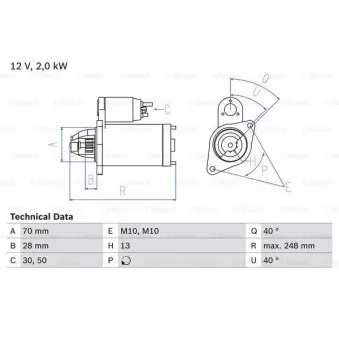 Démarreur BOSCH 0 986 023 290