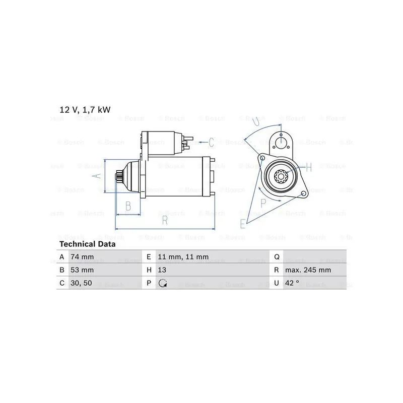 Démarreur BOSCH 0 986 024 550