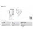 Alternateur BOSCH 0 986 031 400 - Visuel 1