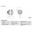 Alternateur BOSCH 0 986 041 190 - Visuel 1