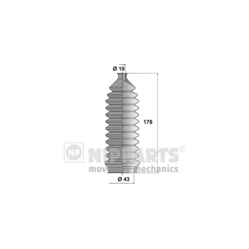 Joint-soufflet, direction NIPPARTS J2858000