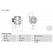 Alternateur BOSCH 0 986 046 210 - Visuel 1