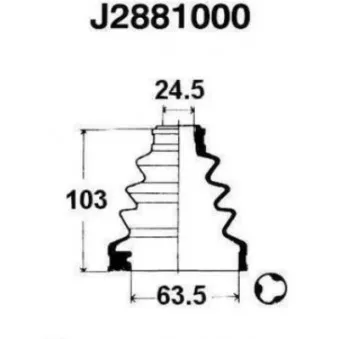 Soufflets de cardan arrière NIPPARTS J2881000