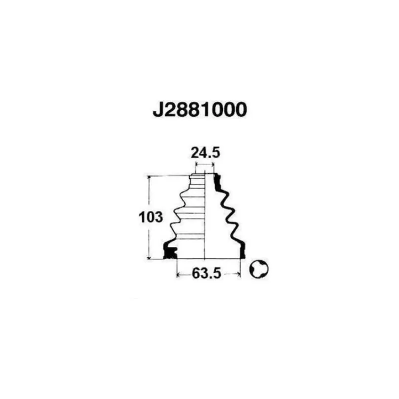 Soufflets de cardan arrière NIPPARTS J2881000