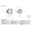 Alternateur BOSCH 0 986 081 180 - Visuel 1