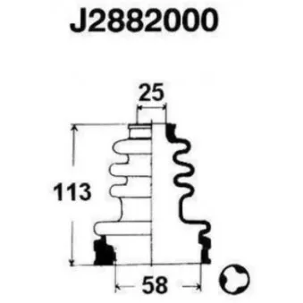 Soufflets de cardan avant NIPPARTS J2882000