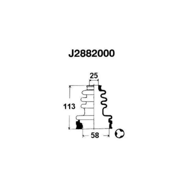 Soufflets de cardan avant NIPPARTS J2882000