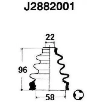 Soufflets de cardan avant NIPPARTS J2882001