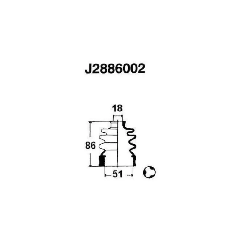 Soufflets de cardan avant NIPPARTS J2886002