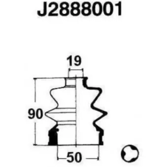 Soufflets de cardan avant NIPPARTS J2888001