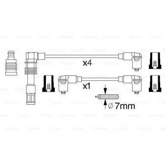 Kit de câbles d'allumage BOSCH 0 986 356 309