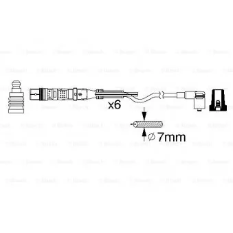 Kit de câbles d'allumage BOSCH 0 986 356 348