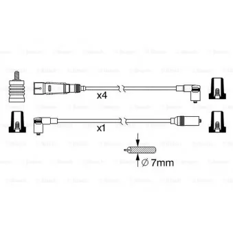 Kit de câbles d'allumage BOSCH 0 986 356 372