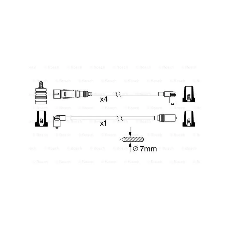 Kit de câbles d'allumage BOSCH 0 986 356 372