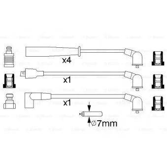 Kit de câbles d'allumage BOSCH 0 986 356 735