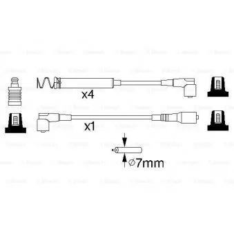 Kit de câbles d'allumage BOSCH 0 986 356 746