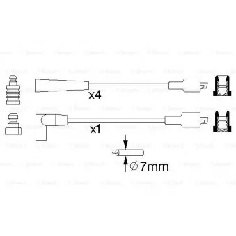 Kit de câbles d'allumage BOSCH 0 986 356 749