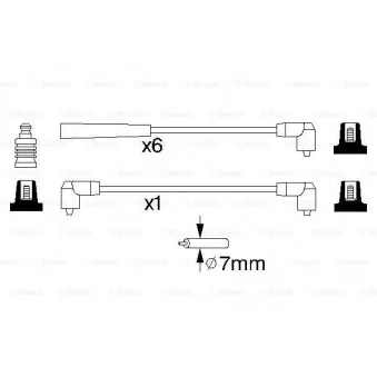 Kit de câbles d'allumage BOSCH 0 986 356 804