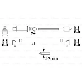 Kit de câbles d'allumage BOSCH 0 986 356 848