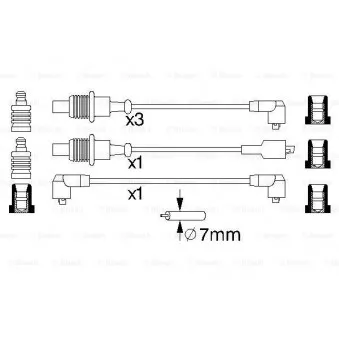 Kit de câbles d'allumage BOSCH 0 986 356 851