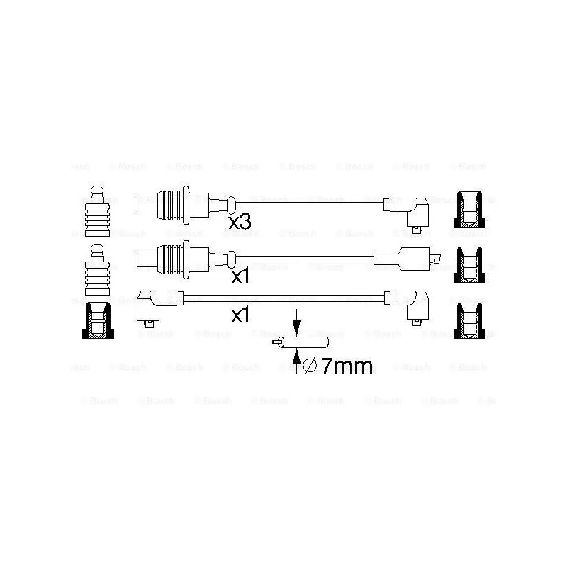 Kit de câbles d'allumage BOSCH 0 986 356 851