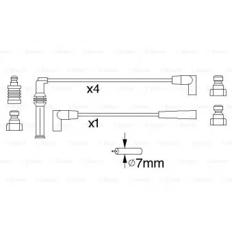 Kit de câbles d'allumage BOSCH 0 986 356 884