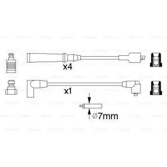 Kit de câbles d'allumage BOSCH 0 986 356 890