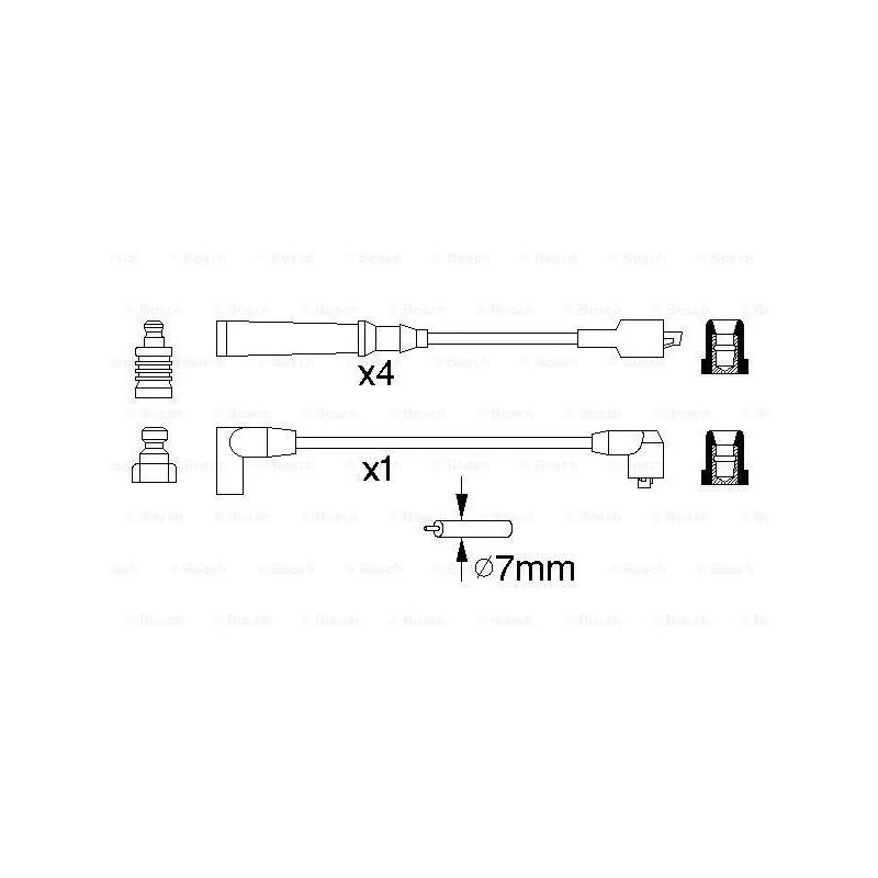 Kit de câbles d'allumage BOSCH 0 986 356 890