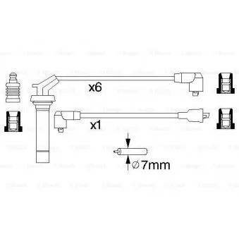 Kit de câbles d'allumage BOSCH 0 986 356 891