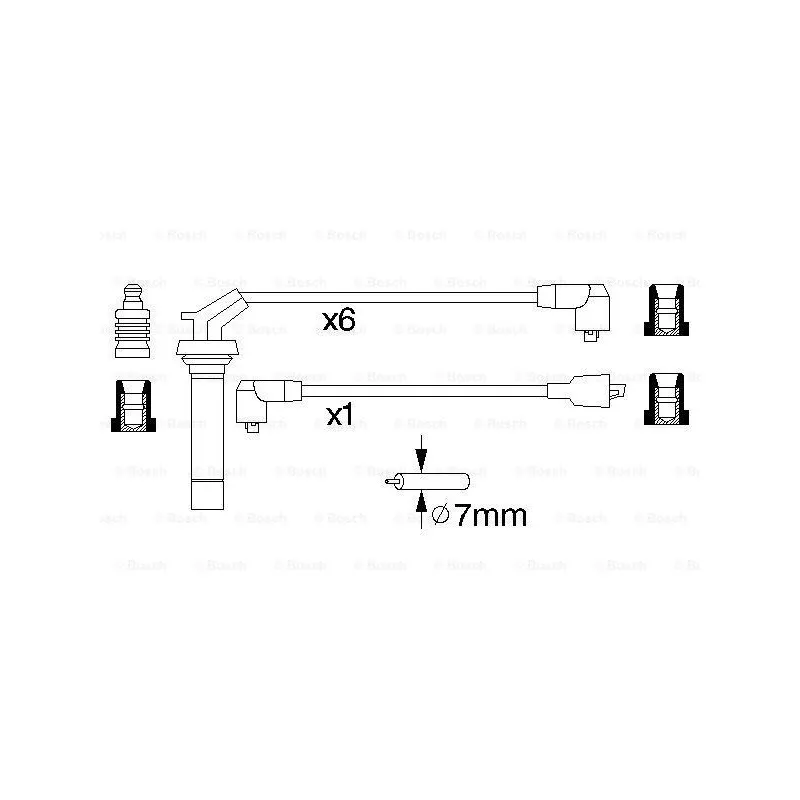 Kit de câbles d'allumage BOSCH 0 986 356 891