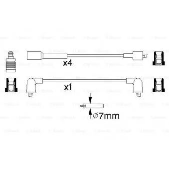 Kit de câbles d'allumage BOSCH 0 986 356 941