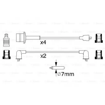 Kit de câbles d'allumage BOSCH 0 986 356 954