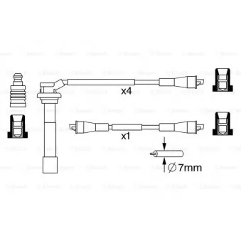 Kit de câbles d'allumage BOSCH 0 986 357 053