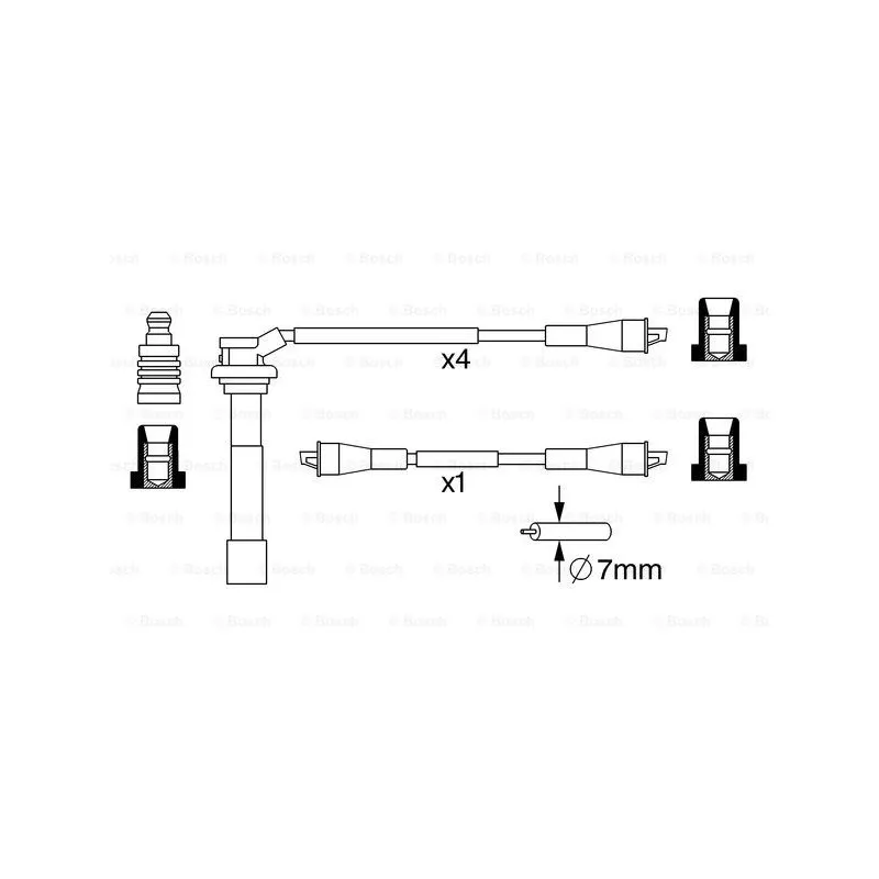 Kit de câbles d'allumage BOSCH 0 986 357 053