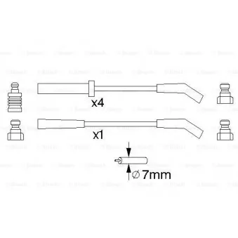 Kit de câbles d'allumage BOSCH 0 986 357 123