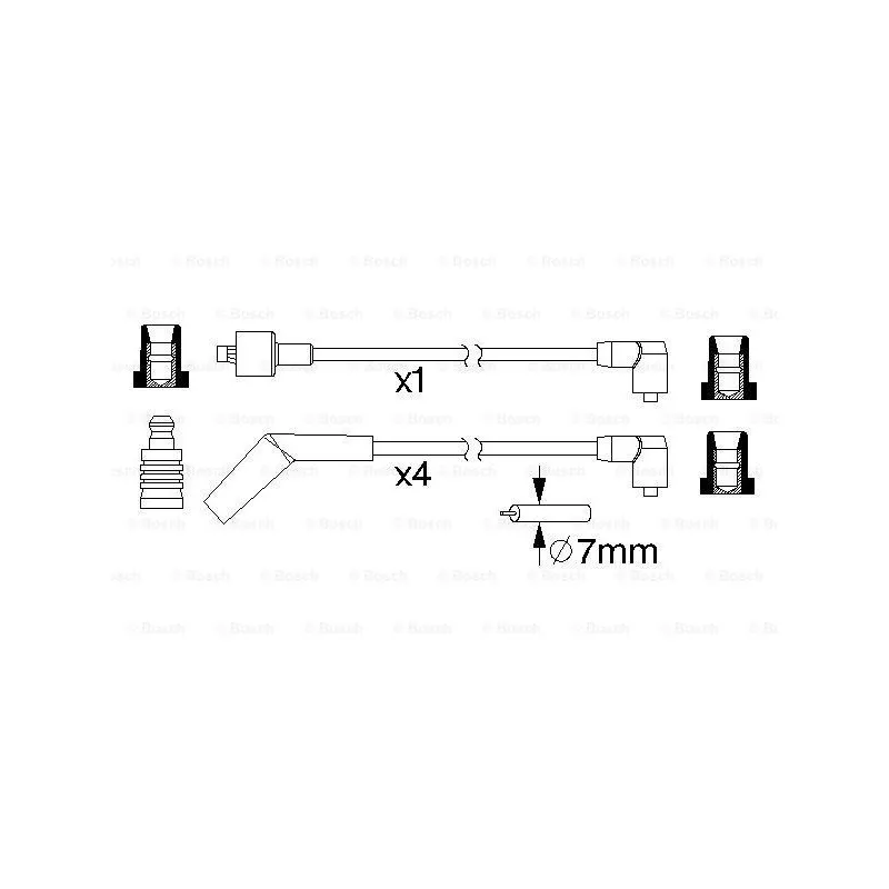 Kit de câbles d'allumage BOSCH 0 986 357 152