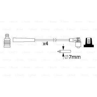 Kit de câbles d'allumage BOSCH 0 986 357 163