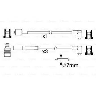 Kit de câbles d'allumage BOSCH 0 986 357 168