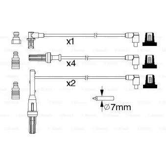 Kit de câbles d'allumage BOSCH 0 986 357 170