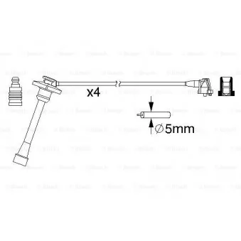 Kit de câbles d'allumage BOSCH 0 986 357 176
