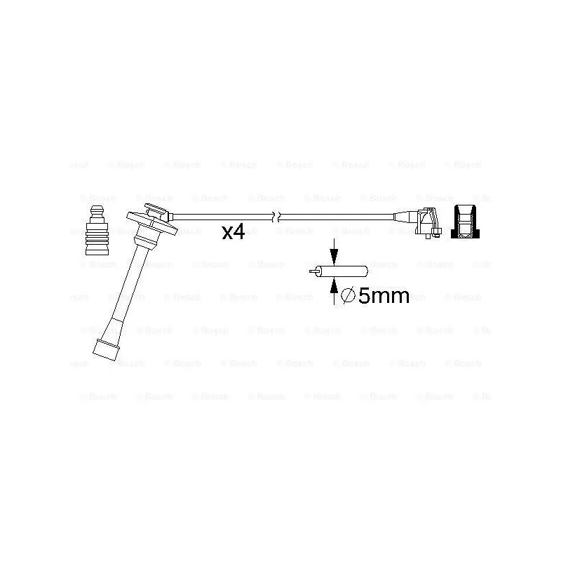 Kit de câbles d'allumage BOSCH 0 986 357 176