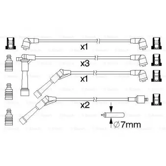 Kit de câbles d'allumage BOSCH 0 986 357 177
