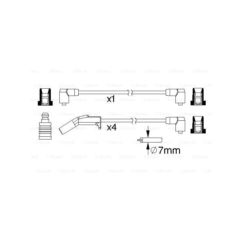 Kit de câbles d'allumage BOSCH 0 986 357 190
